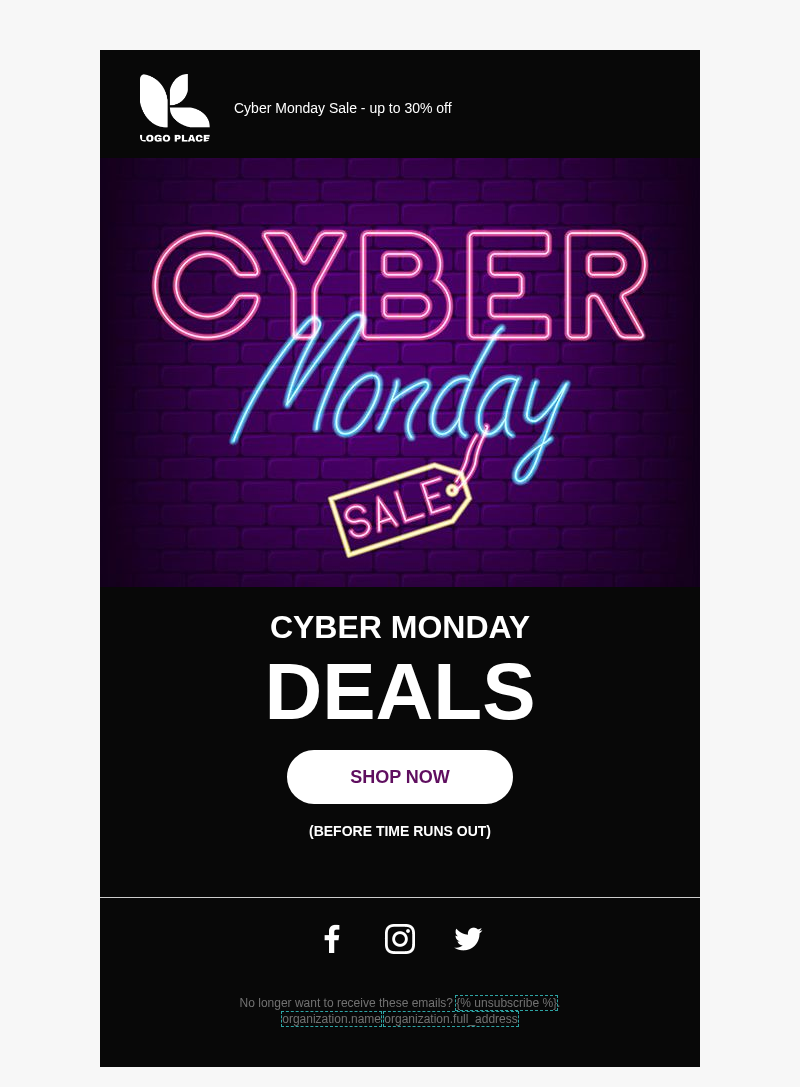 Cyber Monday - Sale