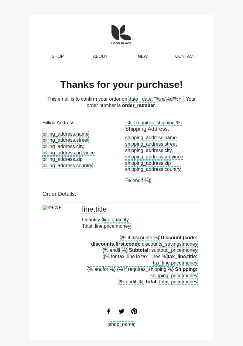 Order confirmation