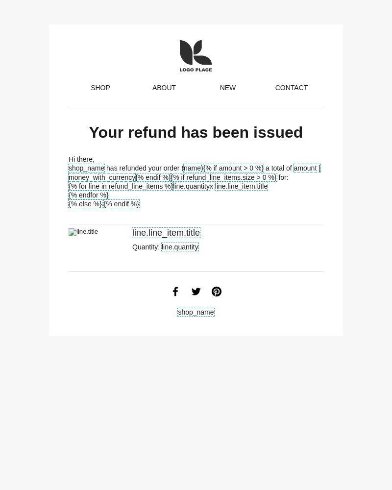 Refund notification