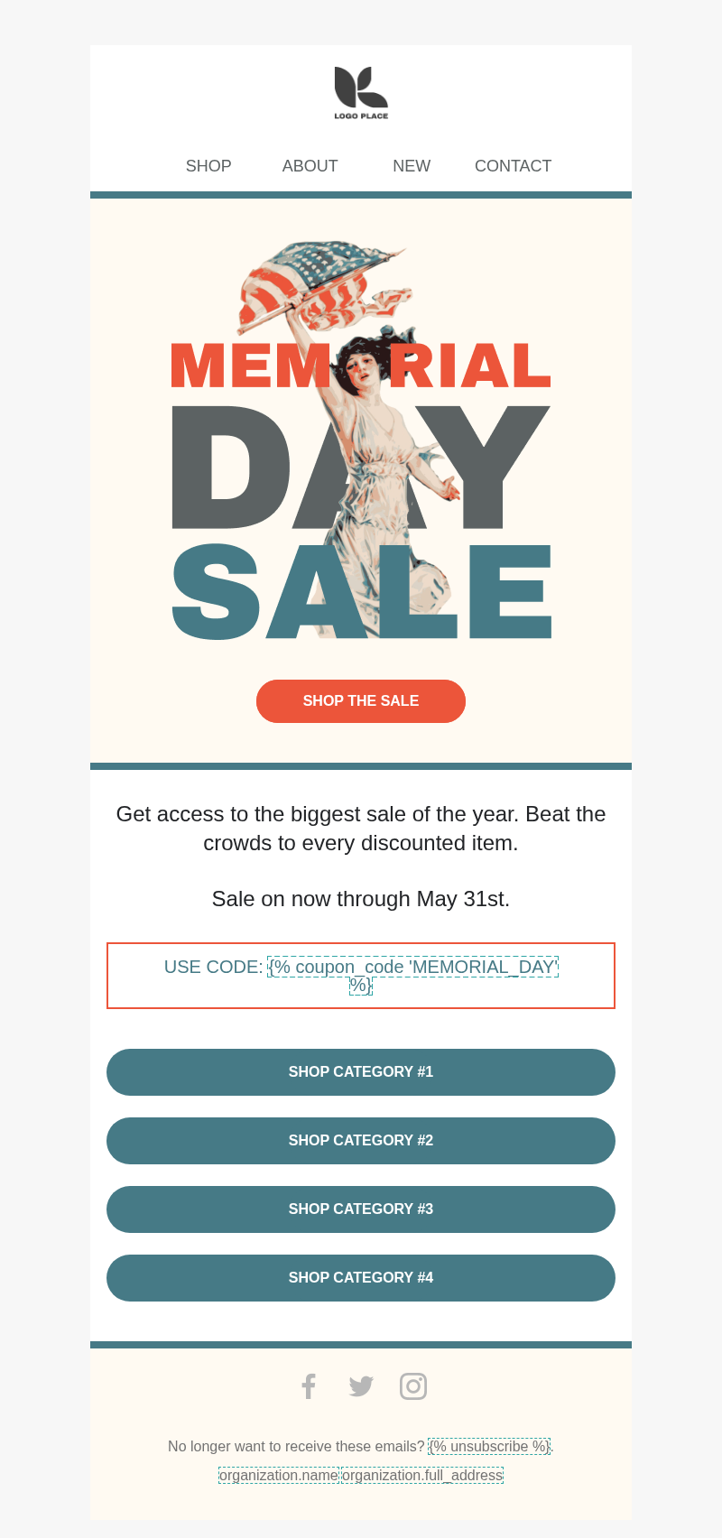 Memorial Day - Sale