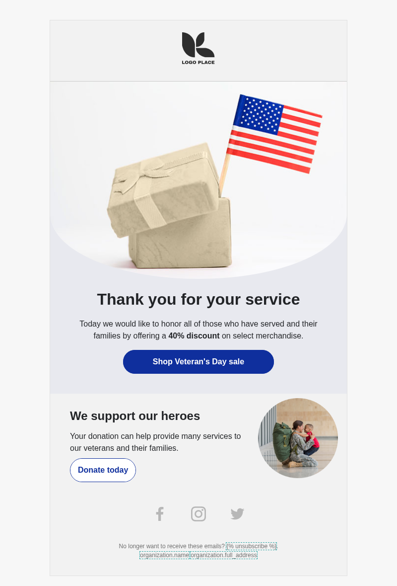 Veteran's Day - Thank you