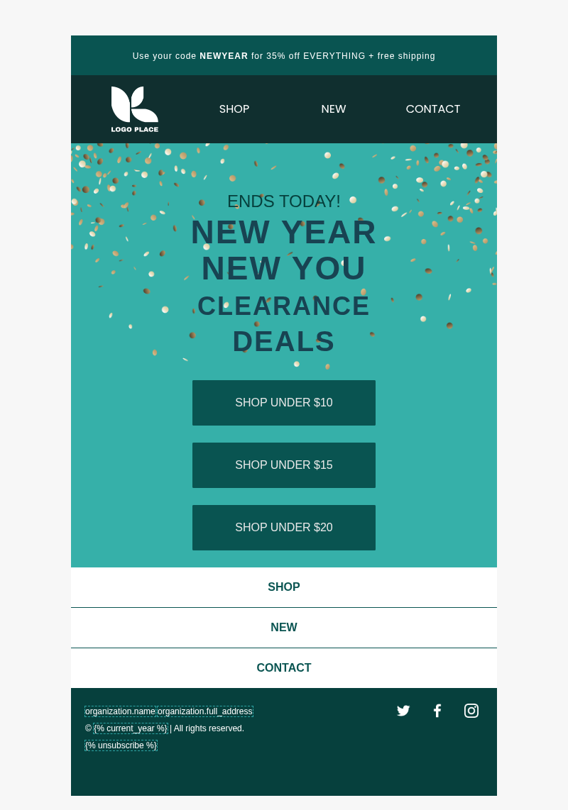 New Year - Clearance deals