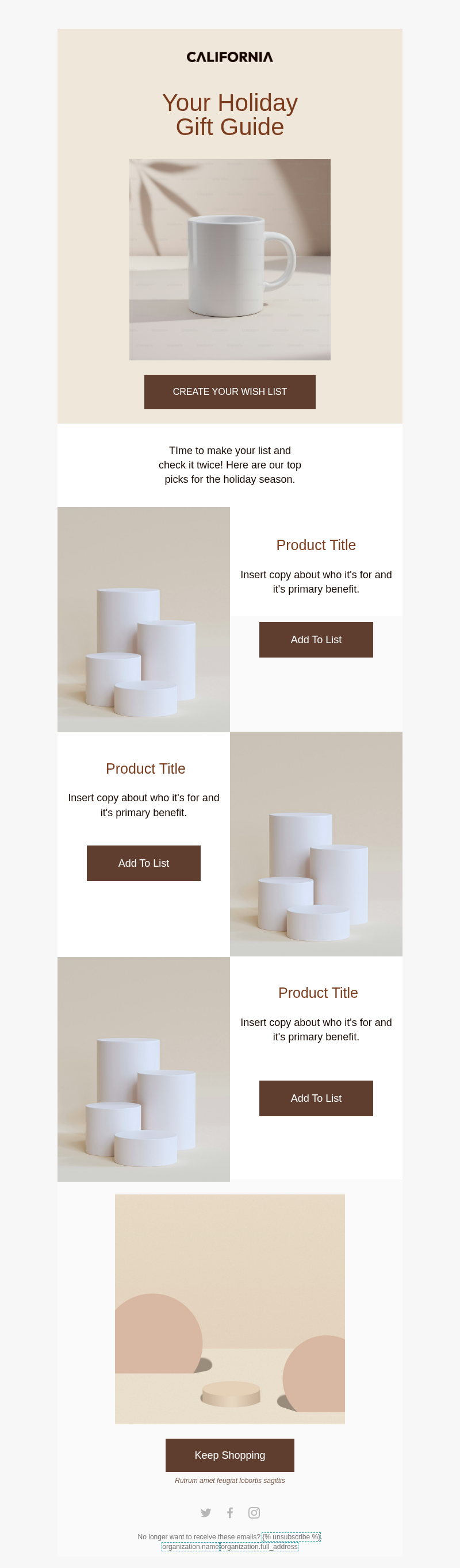 Holiday Gift Guide - Beige