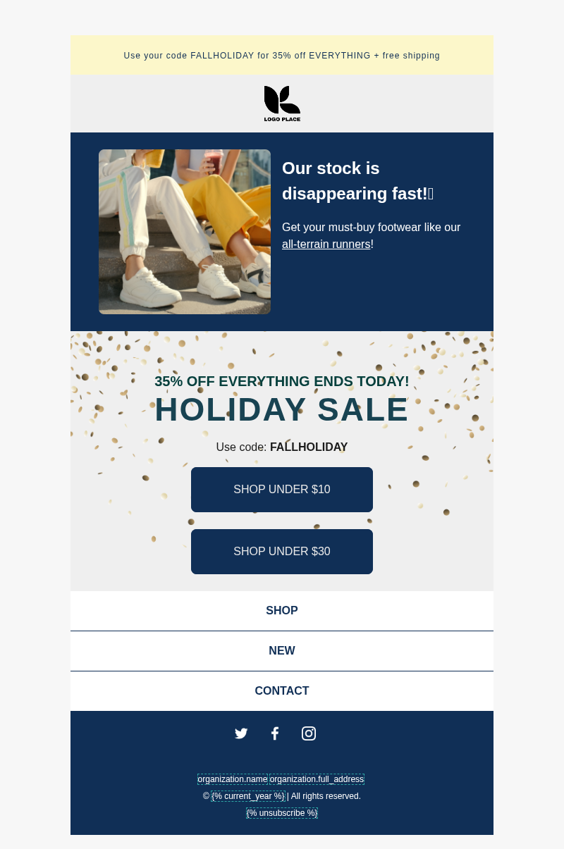 Announce a sale