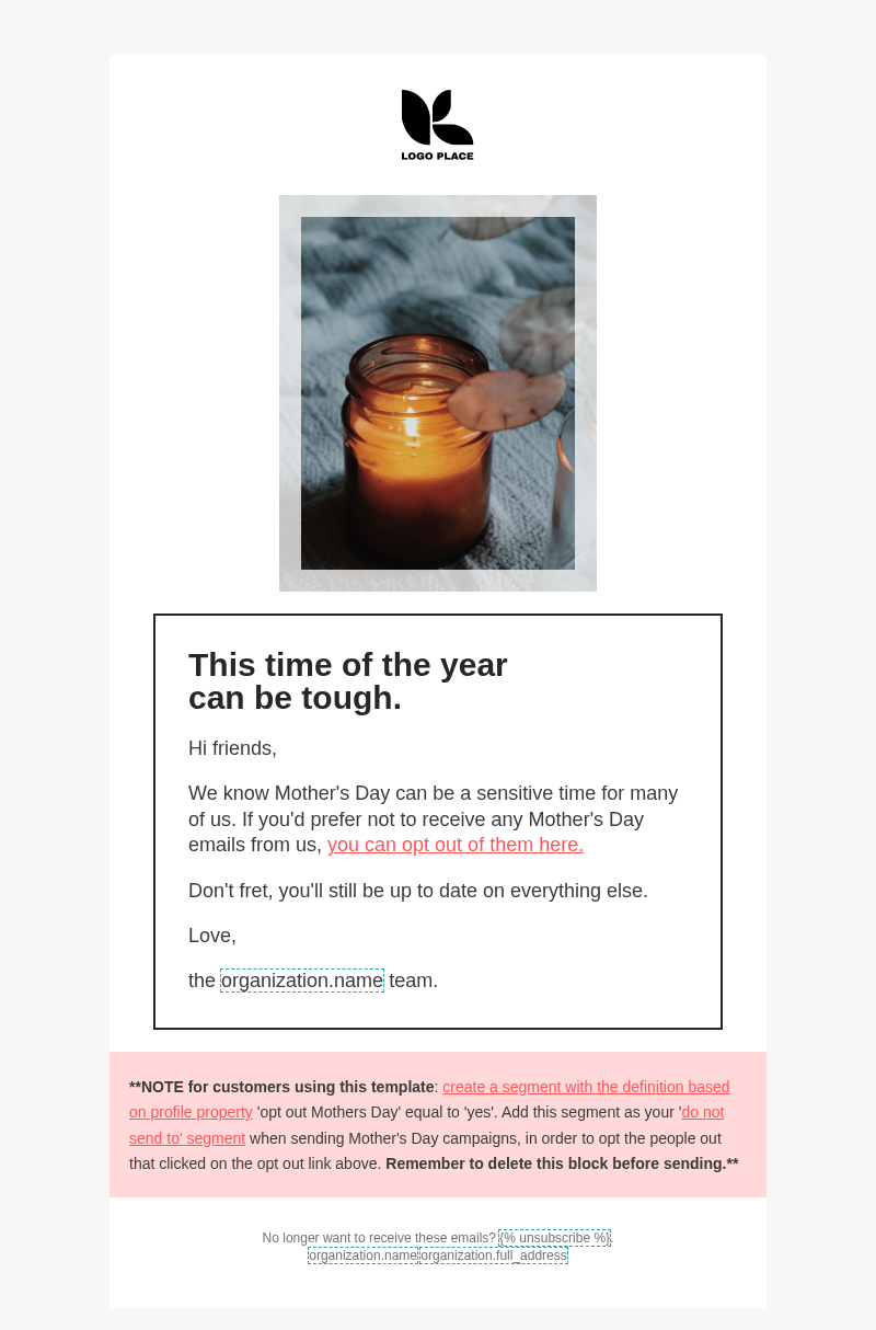 Mother's Day - Opt out
