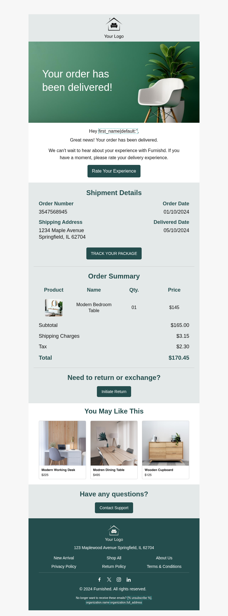 Delivered Confirmation