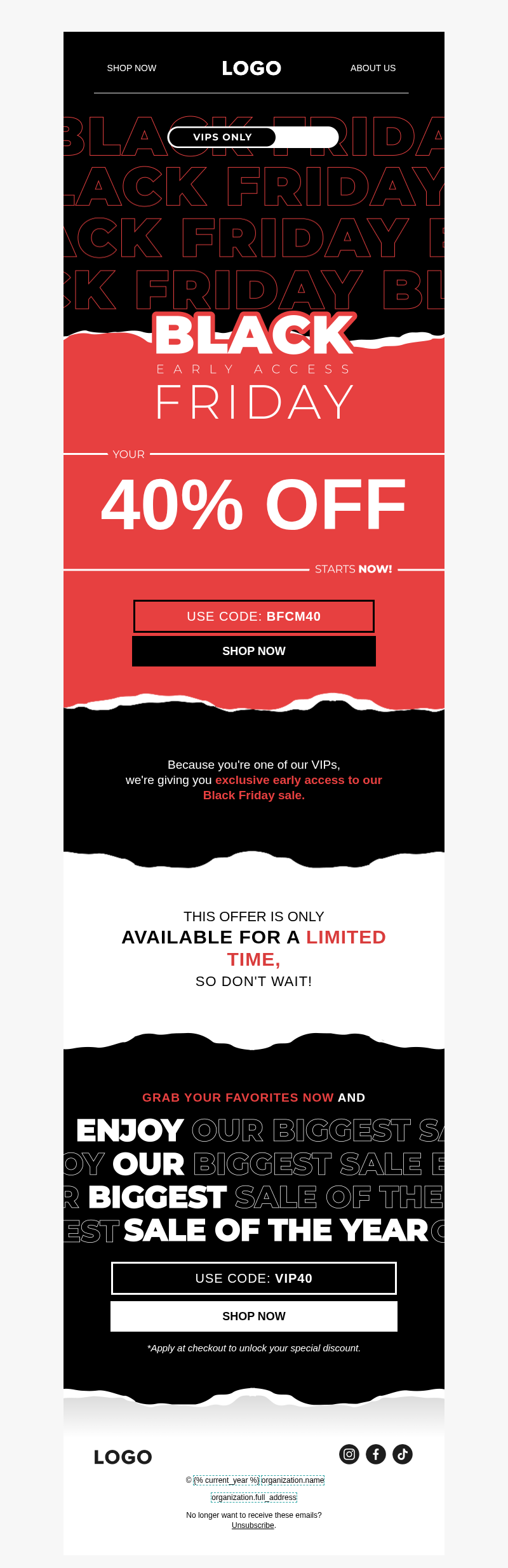 Black Friday - Early Access To Sale