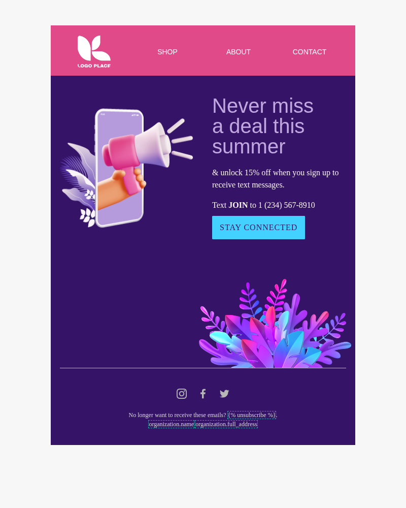 Summer - SMS sign up
